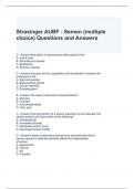 Strasinger AUBF - Semen (multiple choice) Questions and Answers