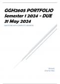 GGH2605 PORTFOLIO Semester 1 2024 - DUE 31 May 2024