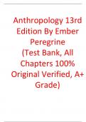 Test Bank For Anthropology 13th Edition Ember Peregrine