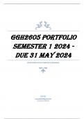 GGH2605 PORTFOLIO Semester 1 2024 - DUE 31 May 2024
