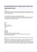 Google Workspace: Deployment Services Specialist Exam 2024 with complete solution( A+ GRADED 100% VERIFIED).