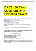 EXSS 180 Exam Questions with Correct Answers