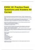 EXSS 181 Practice Exam Questions and Answers All Correct