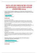 NGN ATI RN MED SURG EXAM QUESTIONS AND EXPLAINED ANSWERS 2024