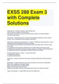 EXSS 288 Exam 3 with Complete Solutions