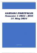 GGH2605 PORTFOLIO Semester 1 2024 - DUE 31 May 2024