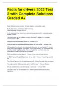 Facts for drivers 2022 Test 2 with Complete Solutions Graded A