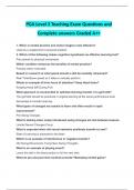 PGA Level 3 Teaching Exam Questions and Complete answers Graded A++