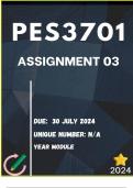 PES3701 ASSIGNMENT 3 (DETAILED ANSWERS WITH FOUR ESSAY OPTIONAL ANSWERS) - DUE 30 JULY 2024