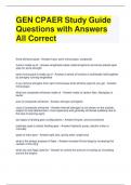 GEN CPAER Study Guide Questions with Answers All Correct