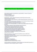 PMH-Final Exam Questions and Answers (Graded A)