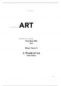 Instructor’s Resource Manual and Test Bank for World of Art, A, 6E Henry M. Sayre.