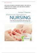 TEST BANK: MATERNAL- NEWBORNNURSING: THE CRITICAL COMPONENTS OF NURSING CARE, 3RD EDITION, ROBERTA DURHAM, LINDA CHAPMAN Test Bank: Maternal-Newborn Nursing: The Critical Components of Nursing Care, 3rd Edition, Rob