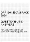 DPP1501 Exam pack 2024(Questions and answers)