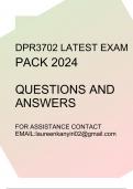 DPR3702 Exam pack 2024(Questions and answers)