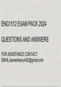 ENG1512 Exam pack 2024(Questions and answers)