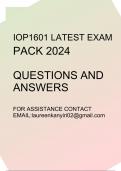 IOP1601 Exam pack 2024(Questions and answers)