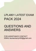 LPL4802 Exam pack 2024(Questions and answers)