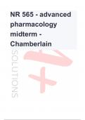 NR 565 - advanced pharmacology midterm - Chamberlain