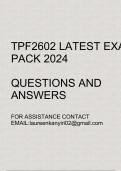 TPF2602 Exam pack 2024(Questions and answers)