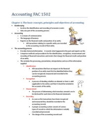 FAC1501 Chapter 1 Summary