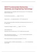 RECF-Fundamentals Mechanical, Electrical, and Engineering Technology Questions) With 100% Correct And Complete Answers| Sure Success 