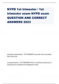 NYPD 1st trimester / 1st trimester exam NYPD exam QUESTION AND CORRECT ANSWERS 2023