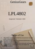 LPL4802 Assignment 1 Semester 2 2024 (Q & A)
