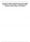 Test Bank For Maternal Child Nursing Care 7th Edition by Shannon E. Perry, Marilyn J. Hockenberry, Mary Catherine Cashion Chapter 1-50 Complete