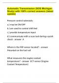 Automatic Transmission (SOS Michigan Study) with 100% correct answers (latest update).