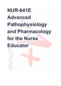 NUR-641E Advanced Pathophysiology and Pharmacology for the Nurse Educator