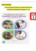 TEST BANK - Stamler and Yiu's, Community Health Nursing A Canadian Perspective, 5th Edition, Verified Chapters 1 - 33, Complete Newest Version