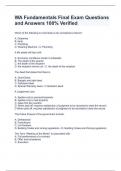 WA Fundamentals Final Exam Questions and Answers 100% Verified