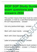 2018 IHOP SOP Study Guide exam questions and answers 2024