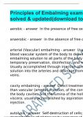 Principles of Embalming exam fully solved & updated(download to pass)