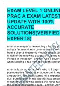 Exam Level 1 Online Prac A Exam latest update with 100% accurate solutions(verified by experts)