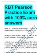 RBT Pearson Practice Exam with 100% correct answers