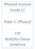 Test (elaborations) Physical Sciences 