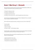 Exam 1 Med Surg 3 - Sherpath test (Questions + Answers) Solved