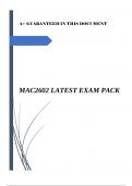 MAC2602 LATEST EXAM PACK.