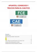 APUNTES PARA PREPARAR EL CAE o EL FCE, JUNTO A LINKS, TABLAS Y CONSEJOS ÚTILES PARA TU PREPARACIÓN.