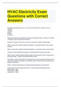 HVAC Electricity Exam Questions with Correct Answers