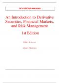Solutions Manual With Test Bank for An Introduction to Derivative Securities, Financial Markets, and Risk Management 1st Edition By Robert Jarrow, Arkadev Chatterjea (All Chapters, 100% Original Verified, A+ Grade)