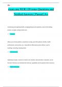 exam one NUR 120 notes Questions and Verified Answers | Passed | A+