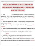 WILDLAND FIRE ACTUAL EXAM 100 QUESTIONS AND VERIFIED ANSWERS 2024. A+ GRADED