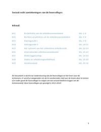 Sociaal recht Hoorcollege Aantekeningen 2013-2014