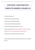 IFRS EXAM 1 QUESTIONS WITH  COMPLETE ANSWERS { GRADED A+} 