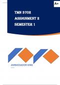 TMN3702 Assignment 2 (COMPLETE ANSWERS) 2024 (575343) - DUE 31 May 2024 100 % TRUSTED workings, explanations and solutions. For assistance call or W.h.a.t.s.a.p.p us on .............. 