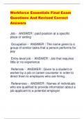 Workforce Essentials Final Exam Questions And Revised Correct  Answers