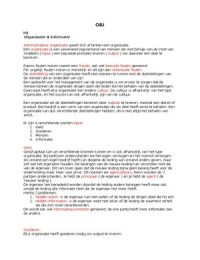 Samenvatting O&I h1,2,3,7,8,9 en controle beginselen